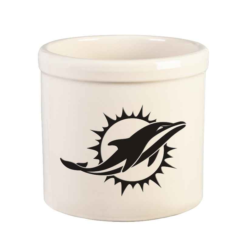 NFL Team Logo Stoneware Crock - Miami Dolphins